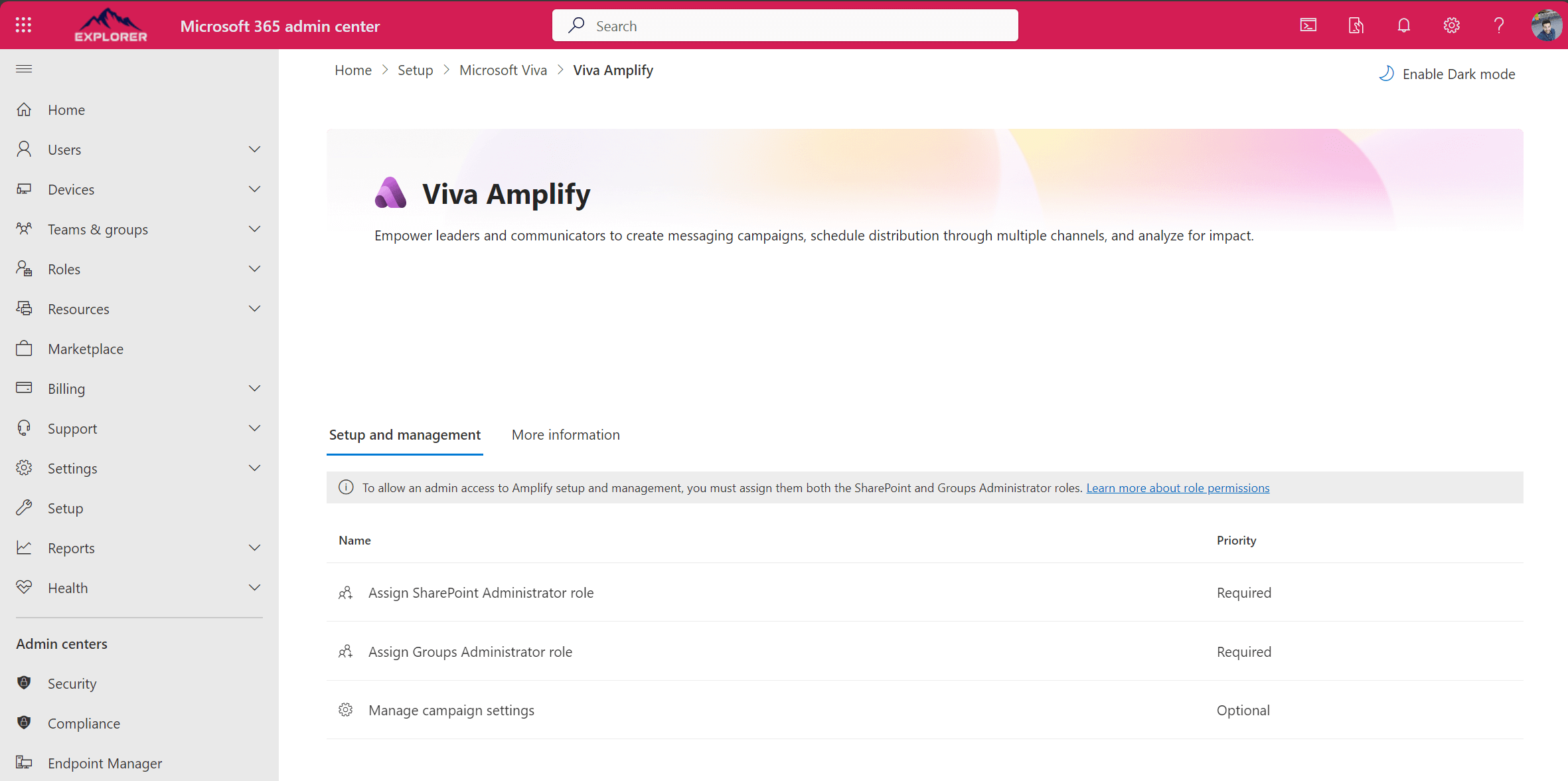 Access Viva Amplify since day one