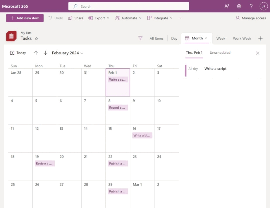 New Microsoft Calendar Views