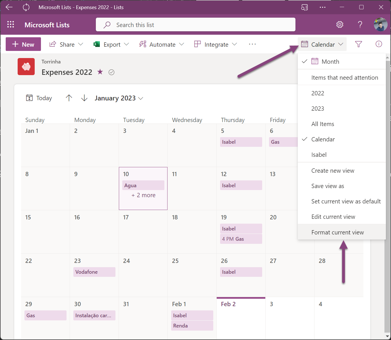 How to format a Microsoft Lists Calendar view HANDS ON Lists