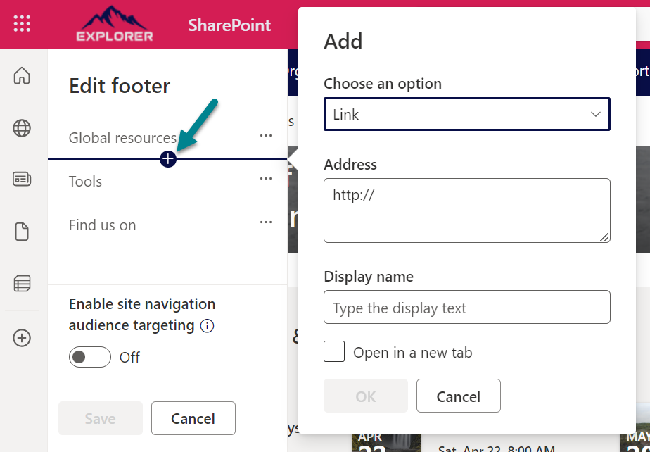 SharePoint navigation