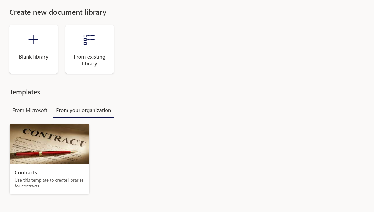 SharePoint custom document library templates