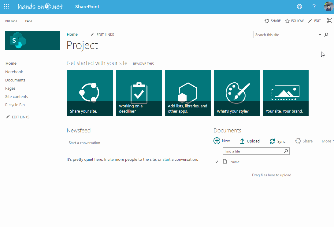 SharePoint modern pages focus mode