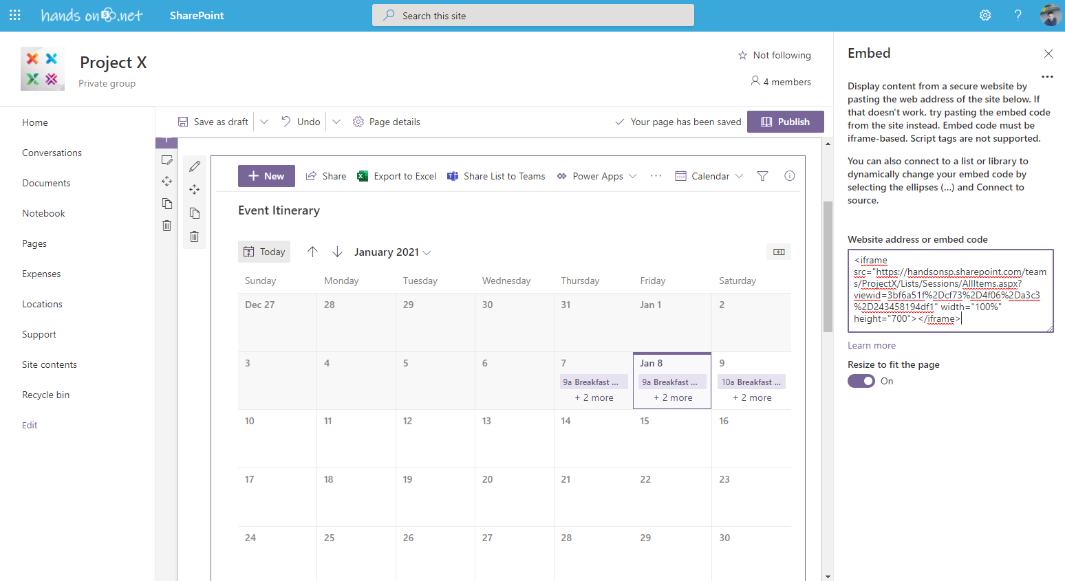 How to embed a modern calendar to a SharePoint page HANDS ON SharePoint