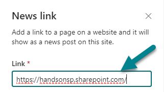 Create a redirect page using a SharePoint news link