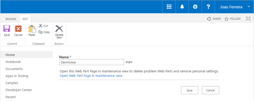 Remove SharePoint Web Part