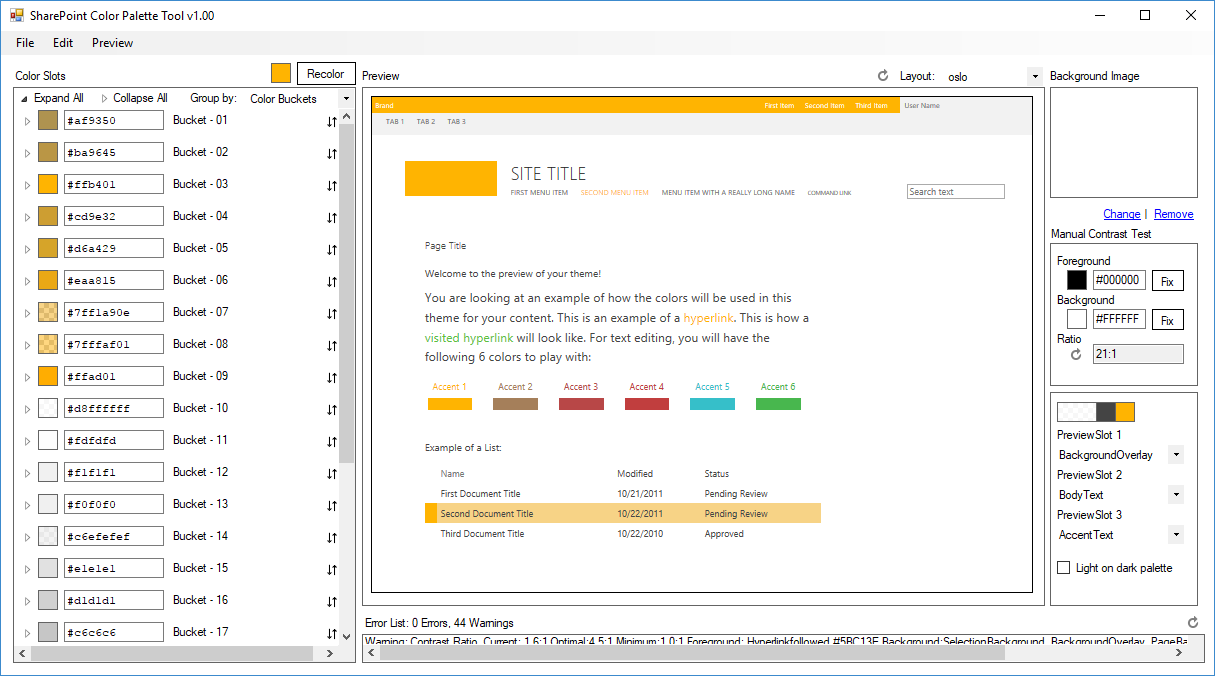 SharePoint Color Tool