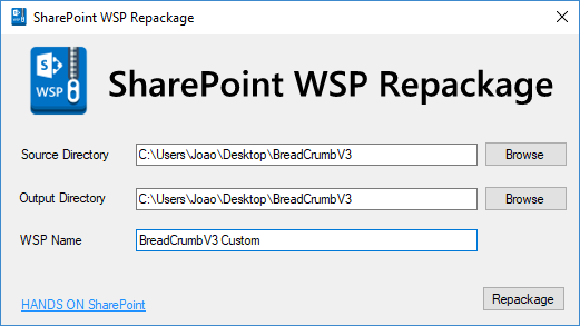 SharePoint WSP Repackage