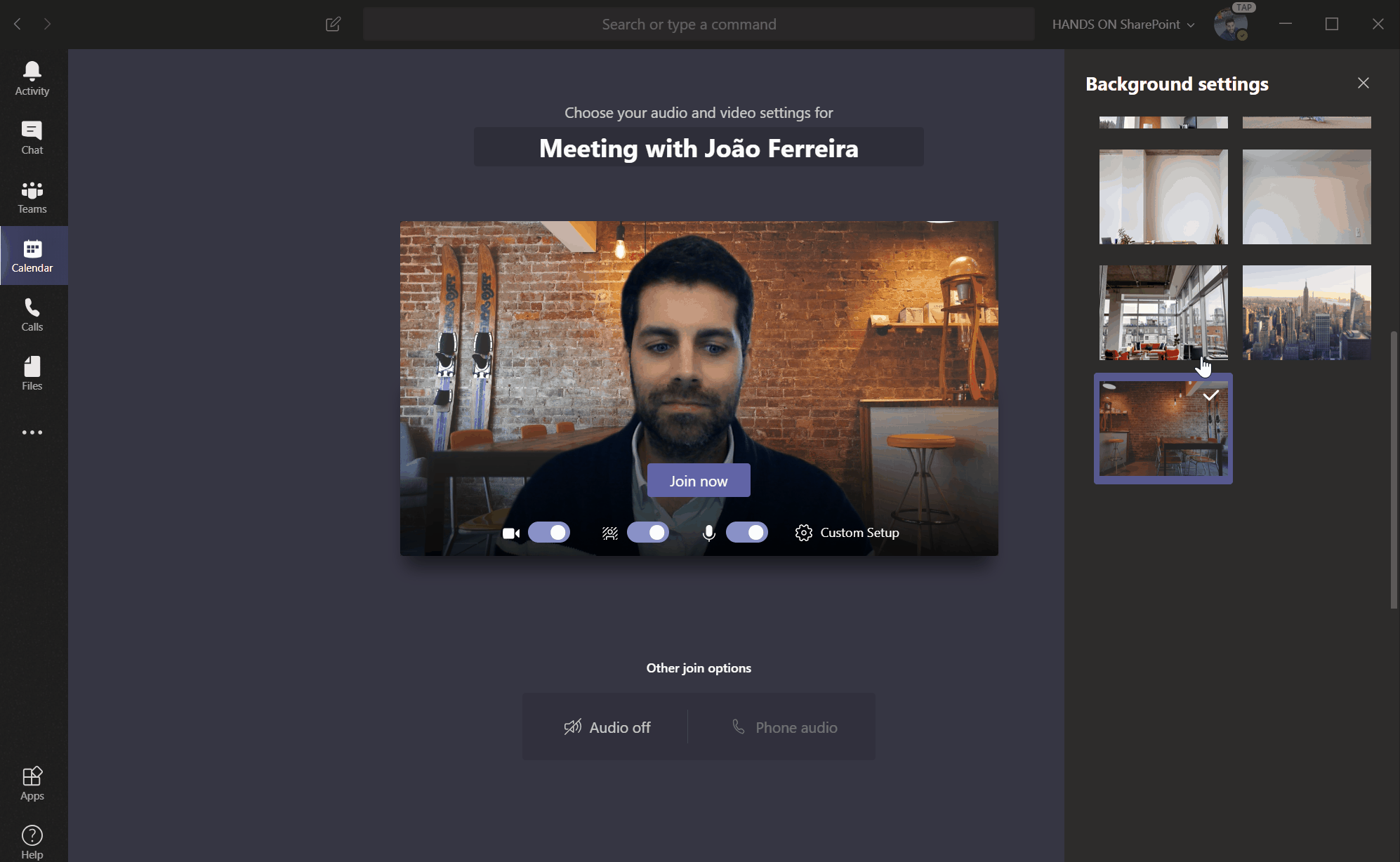 How to use background images during a Teams meeting - HANDS ON Teams