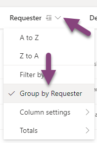 Formatting grouped list headers with user profile pictures