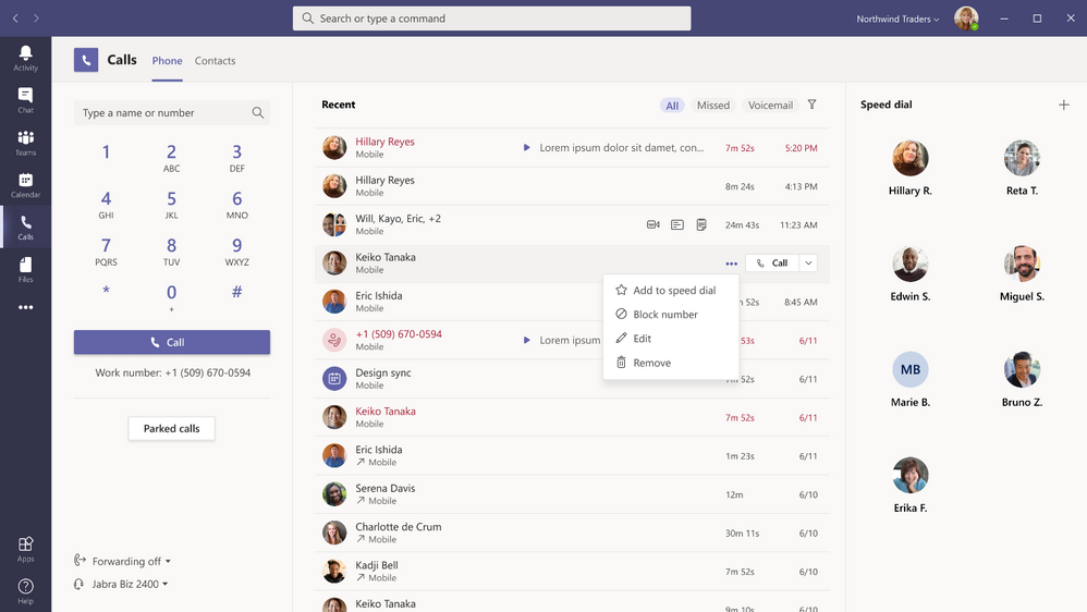 New Microsoft Teams calling experience