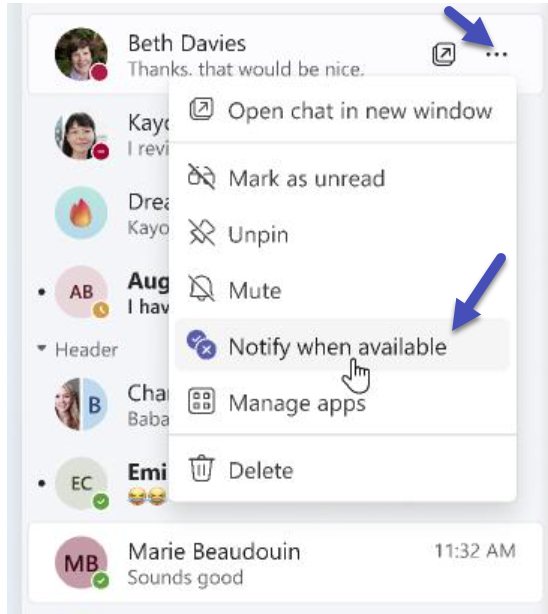 Receive Notifications When a User Comes Online in Microsoft Teams